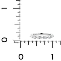 18K White Gold Single Prong Pear Shaped Diamond Wedding Ring