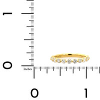 18K Yellow Gold Single Prong Round Diamond Wedding Ring