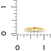 18K Yellow Gold Single Prong Round Diamond Wedding Ring