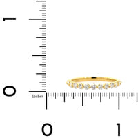 18K Yellow Gold Single Prong Round Diamond Wedding Ring