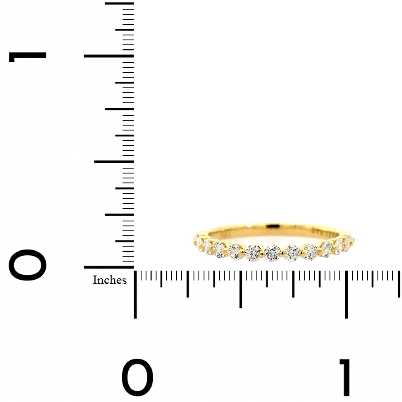 18K Yellow Gold Single Prong Round Diamond Wedding Ring