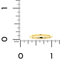 18K Yellow Gold Burnished Set Diamond Wedding Ring