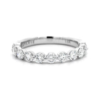 18K White Gold Single Prong Diamond Wedding Ring