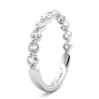 18K White Gold Single Prong Diamond Wedding Ring