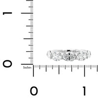 Platinum 5 Stone Shared Prong Oval Diamond Ring