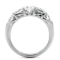 Platinum 5 Stone Shared Prong Radiant Cut Diamond Ring