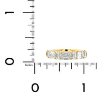 18K Yellow Gold 7 Stone Emerald Cut 2CTW Diamond Band