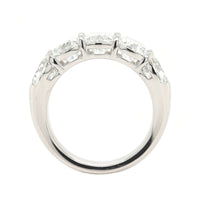 Platinum 5 Stone Cushion Cut Diamond Band