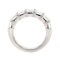 Platinum 7 Stone Radiant Cut Diamond Band