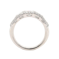 Platinum 5 Stone Radiant Cut Diamond Band