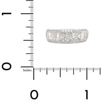 Platinum 5 Stone Radiant Cut Diamond Band
