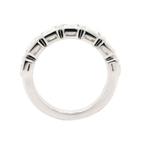Platinum 7 Stone Emerald Cut Diamond Band