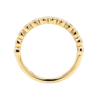 18K Yellow Gold Semi Bezel Set Diamond Band