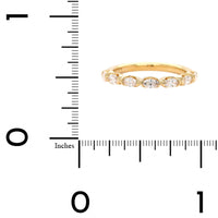 18K Yellow Gold 7 Stone Marquise Cut Diamond Band
