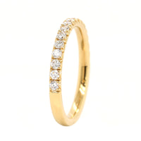 18K Yellow Gold Fishtail Diamond Band