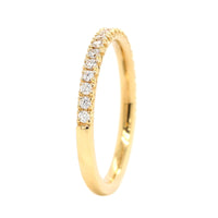 18K Yellow Gold Fishtail Diamond Band