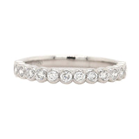 Platinum Semi Bezel Set Diamond Band