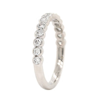 Platinum Semi Bezel Set Diamond Band