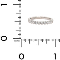 Platinum Semi Bezel Set Diamond Band