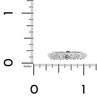 Platinum 5 Stone Shared Prong Round Diamond Band
