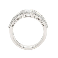 Platinum 5 Stone Emerald Cut Diamond Band