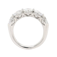 Platinum 5 Stone Round 3CTW Diamond Band