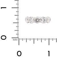 Platinum 5 Stone Round 3CTW Diamond Band