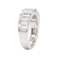 Platinum 7 Stone Emerald Cut 4CTW Diamond Band