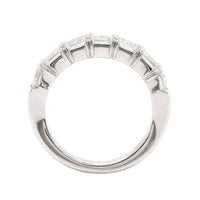 Platinum 7 Stone Emerald Cut 4CTW Diamond Band