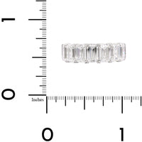 Platinum 7 Stone Emerald Cut 4CTW Diamond Band