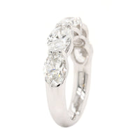 Platinum 5 Stone Oval 3CTW Diamond Band
