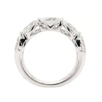 Platinum 5 Stone Oval 3CTW Diamond Band