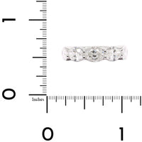 Platinum 5 Stone Oval 3CTW Diamond Band