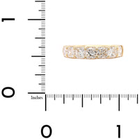 18K Yellow Gold 7 Stone Cushion Cut 2CTW Diamond Band