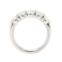 Platinum 5 Stone Oval Diamond Band