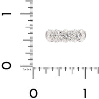 Platinum 5 Stone Oval Diamond Band