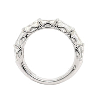 Platinum 7 Stone Emerald Cut 3CTW Diamond Band