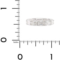 Platinum 7 Stone Emerald Cut 3CTW Diamond Band