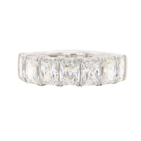 Platinum 7 Stone Radiant Cut 3CTW Diamond Band