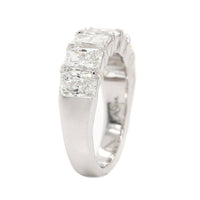 Platinum 7 Stone Radiant Cut 3CTW Diamond Band