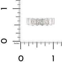 Platinum 7 Stone Radiant Cut 3CTW Diamond Band