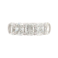 Platinum 5 Stone Cushion Cut 4CTW Diamond Band