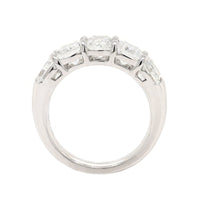 Platinum 5 Stone Cushion Cut 4CTW Diamond Band