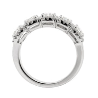 18K White Gold 5 Stone Emerald Cut 2.90CTW Diamond Band