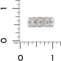 18K White Gold 5 Stone Emerald Cut 2.90CTW Diamond Band