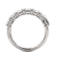 Platinum 7 Stone Cushion Cut Diamond Band