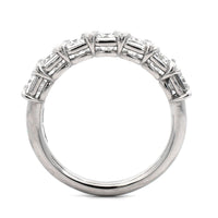 Platinum 7 Stone Cushion Cut Diamond Band