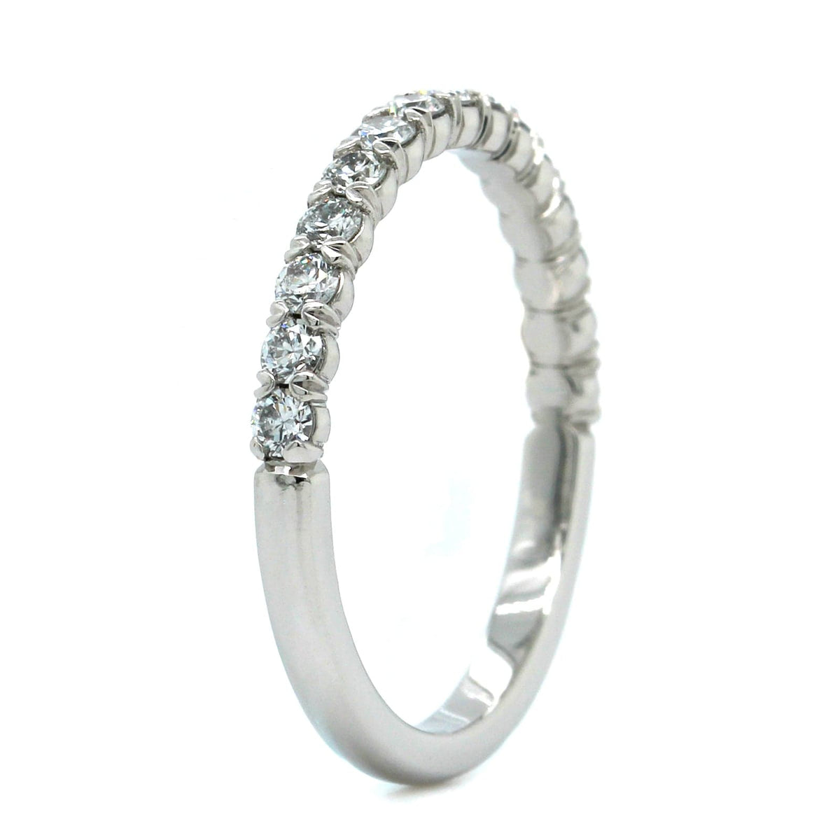 Platinum New Aire Silk Prong Diamond Band