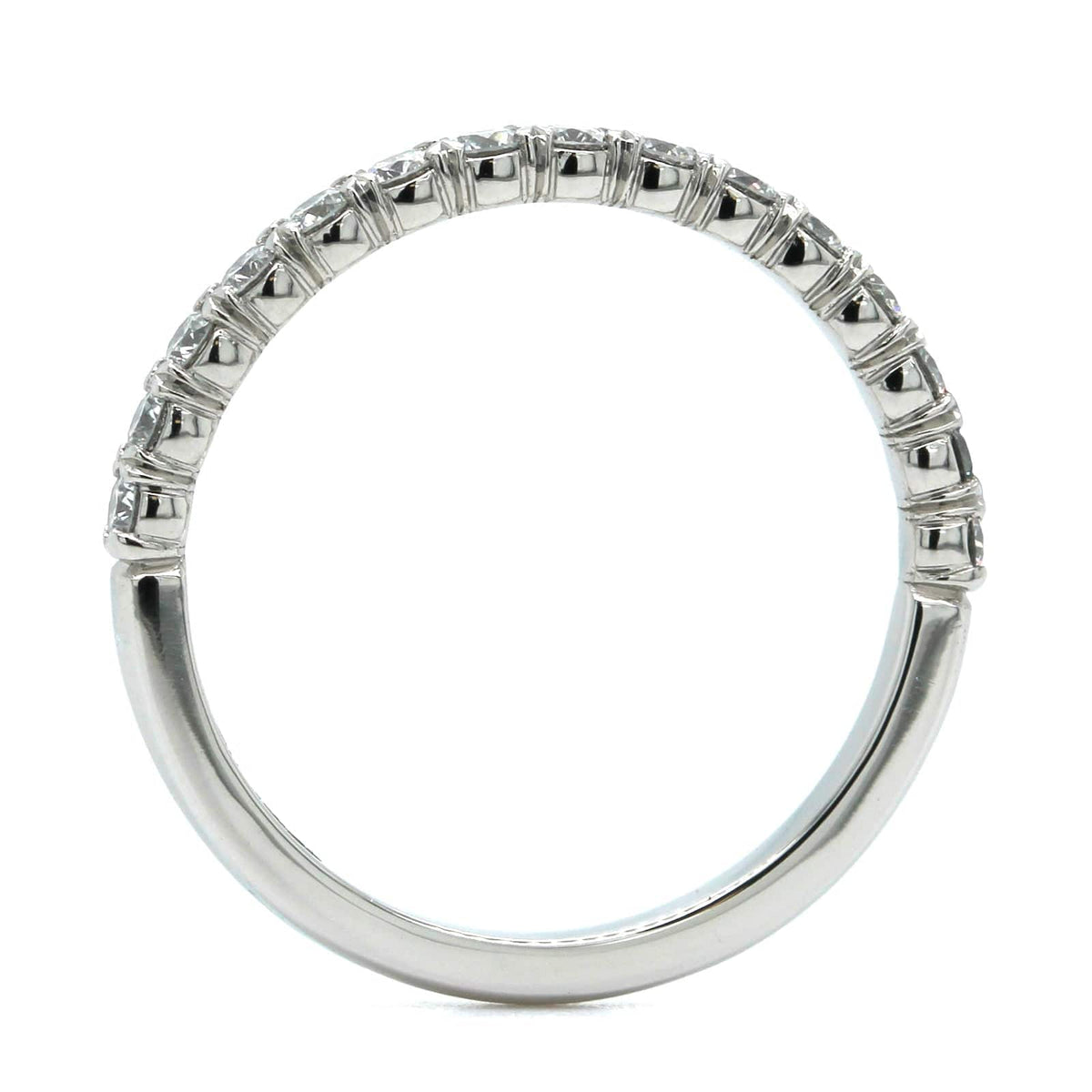 Platinum New Aire Silk Prong Diamond Band