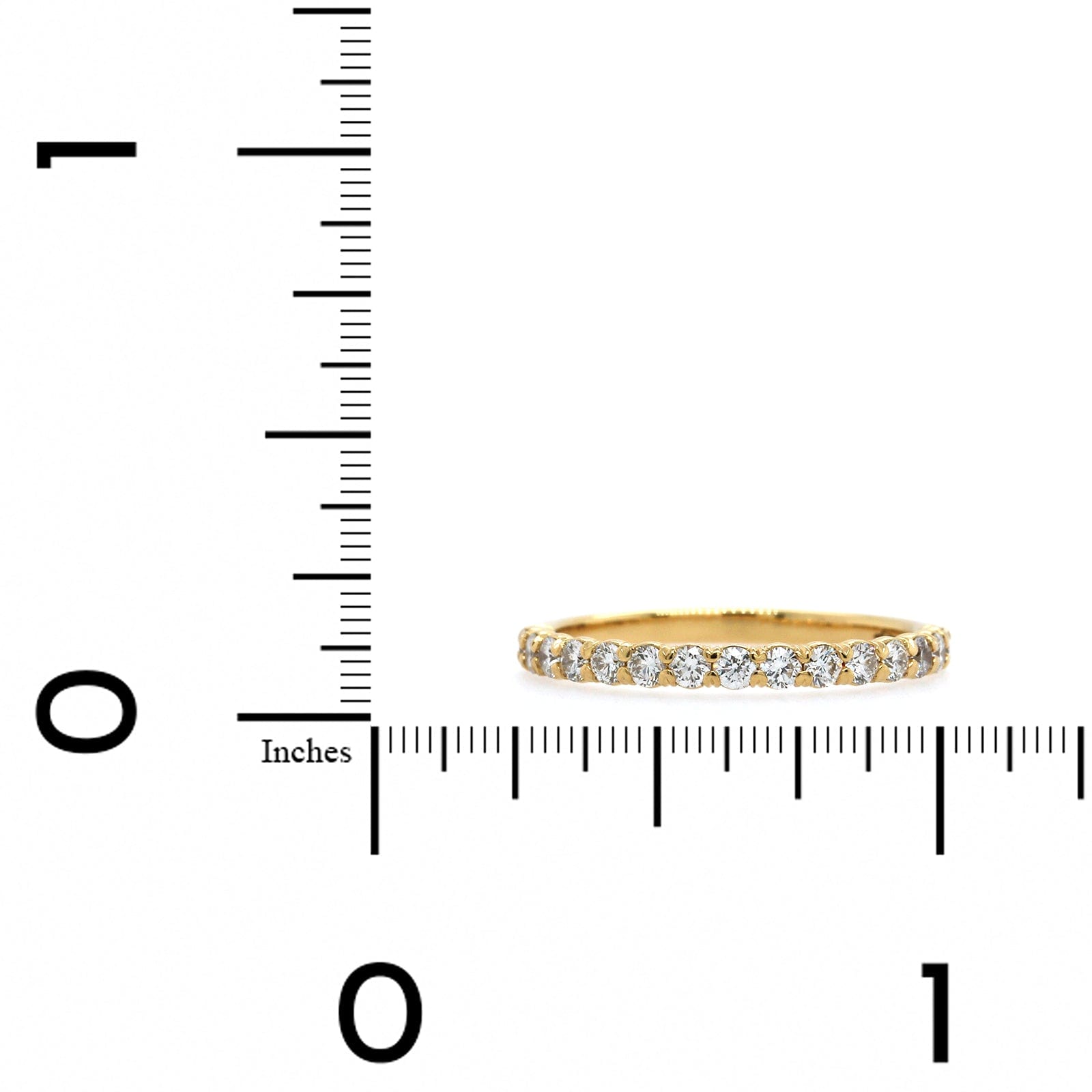 18K Yellow Gold Diamond New Aire Silk Prong Band